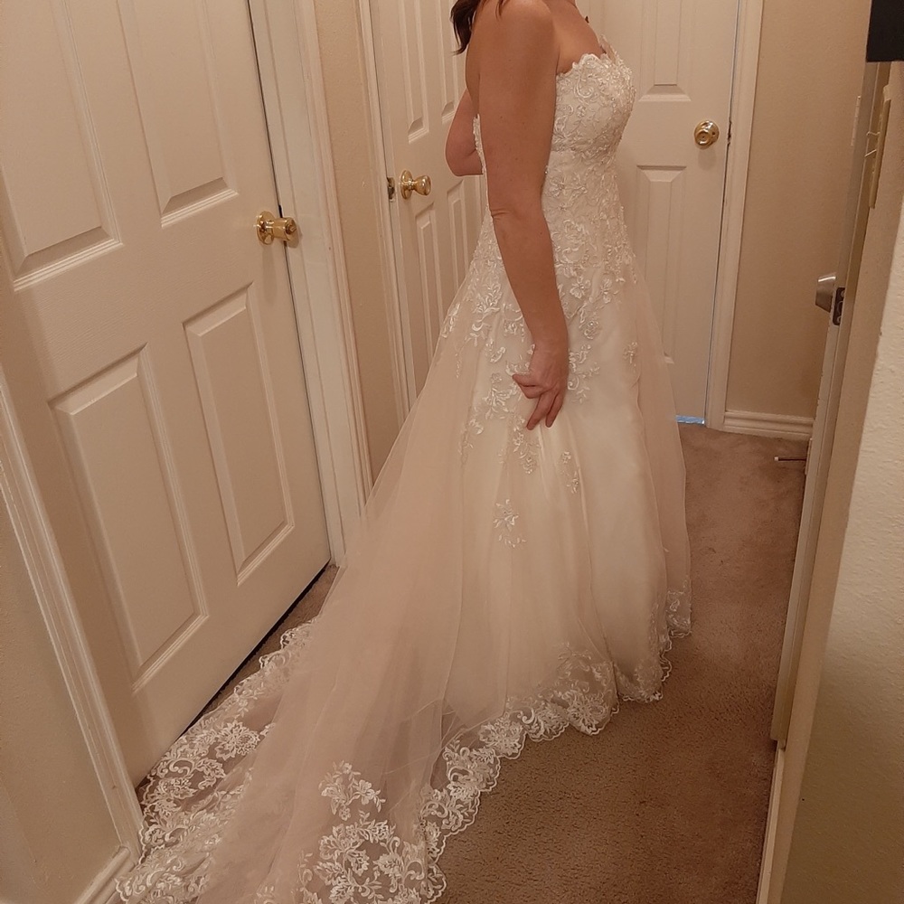 Strapless A-line Ballgown Wedding Dress